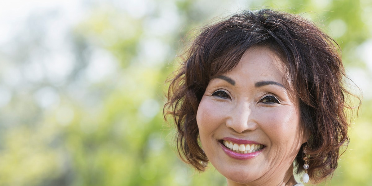 Smiling Woman Short Hair